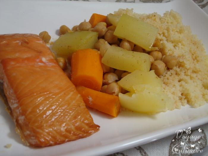 Coucous de légumes à ma façon au saumon